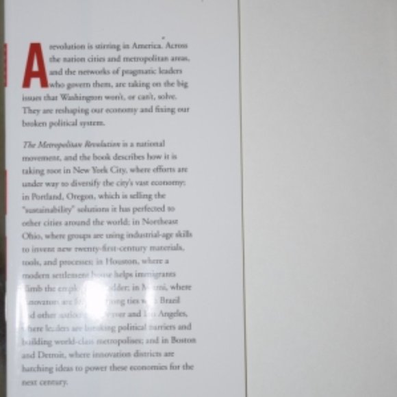 Book: "The Metropolitan Revolution" A must read for better future for our nation - Picture 4 of 4